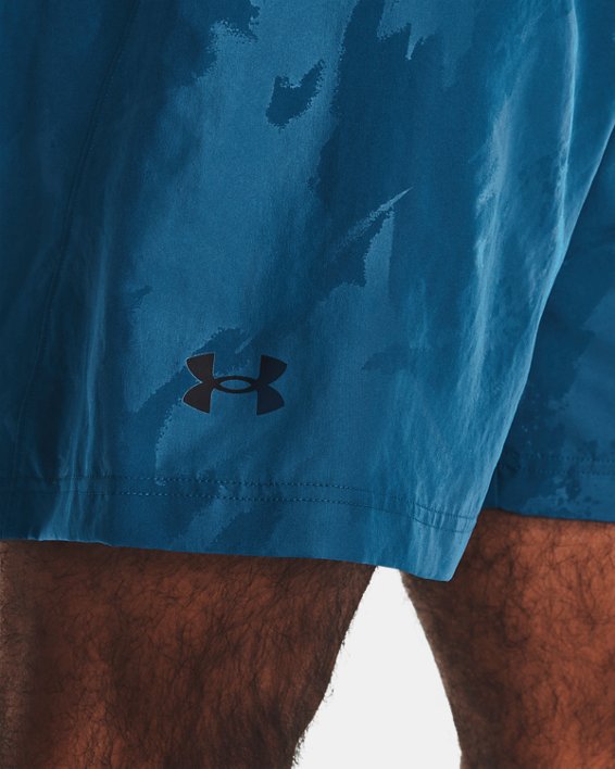 Men's UA Woven Emboss Shorts, Blue, pdpMainDesktop image number 3